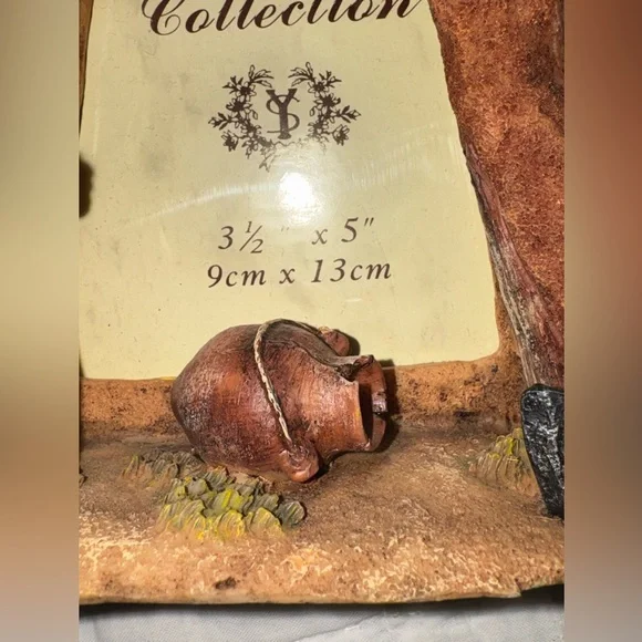 Native American Chief Photo Frame Rustic Southwestern Lodge Decor Teepee 3.5x5 - Picture 4 of 9